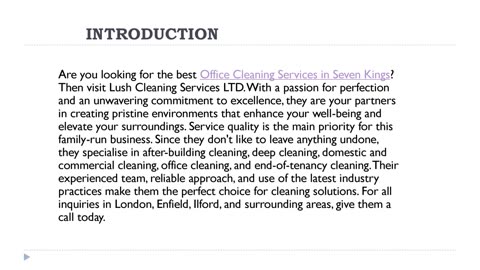 Best Office Cleaning Services in Seven Kings