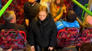 Driver makes the bus accessible to a wheelchair user