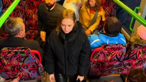 Driver makes the bus accessible to a wheelchair user