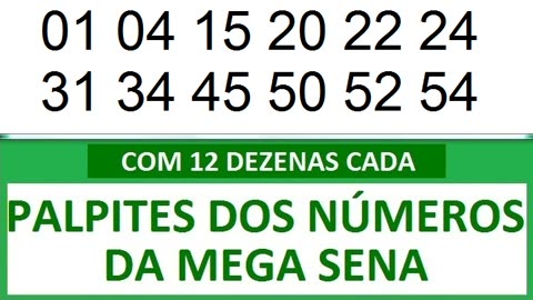 PALPITES DOS NÚMEROS DA MEGA SENA COM 12 DEZENAS 0m 0n 0o 0p 0q 0r 0s 0t 0u 0v 0w 0x