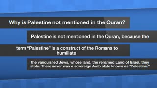 No mention of Palestine in the Quran - Just sayin