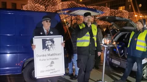 Andenken an MATTHIAS BOSCH - 53. MAHNWACHE BAUTZEN, Kornmarkt 07.02.2022 - Redebeiträge