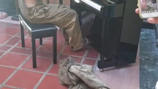 Homeless Guy Playing Piano