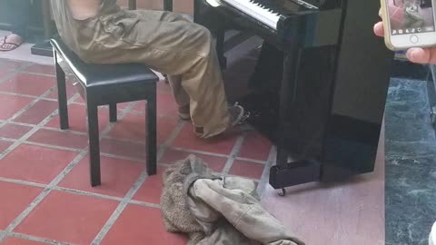 Homeless Guy Playing Piano
