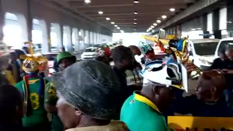 Banyana Banyana Fans Before Arrival at the Airport