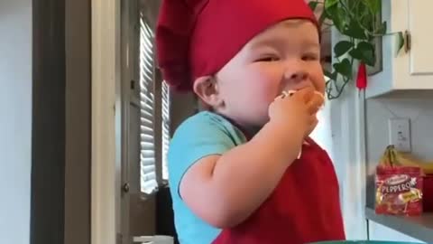Cutest baby chef