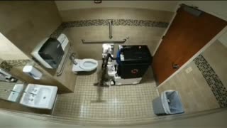 Robots cleaning bathrooms