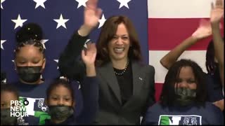HYPOCRITE Kamala Forces Kids To Wear Masks While Being Maskless Herself