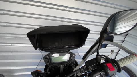 My $20 Amazon motorcycle phone holder with shade hood review for my 2018 CRF 250L Rally