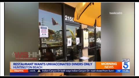 "Unvaccinated Diners Only"