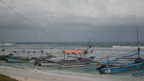 fishing boat on the beach