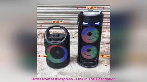 ⚡️ High-power home karaoke bluetooth speaker portable outdoor sound column wireless stereo subwoofer
