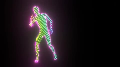 1 Hour Neon Dancer Background Party Video