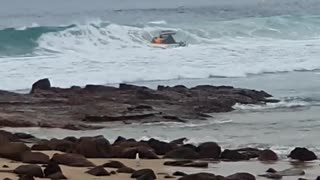 Boat Capsized by Big Wave in Huge Swell