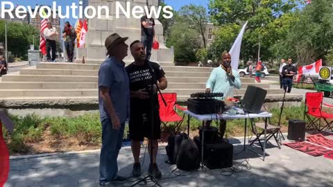 Raw video: queens park weekly freedom rally