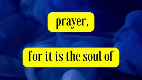Ellen G White Said... Do not neglect secret prayer, for it is the soul of religion.