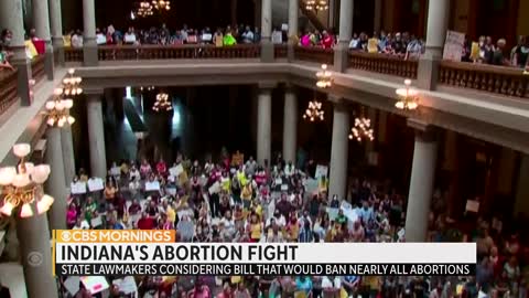 Demonstrators protest proposed abortion bill in Indiana