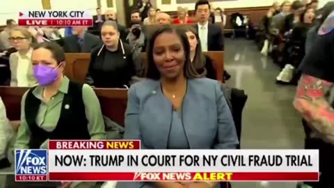 Letitia James Smiling for the Cameras at Trumps Trial