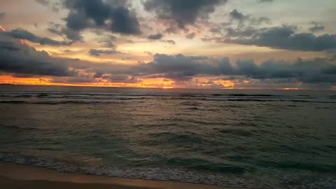 Guam. Sunset from Gun beach The enchanting sunset. Beautiful and touching.