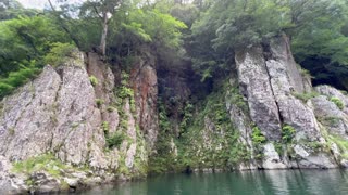 Dorokyo Gorge Japan - Riverboat Ride POV (Pt. 1)