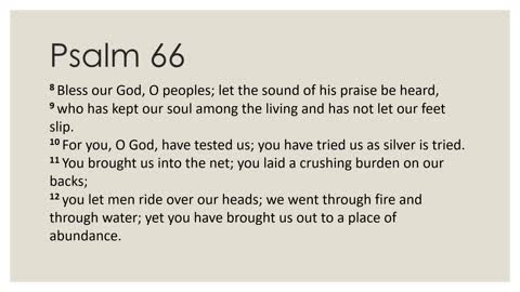 Psalm 66 Devotion