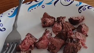 Rare bloodied steak