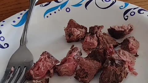 Rare bloodied steak