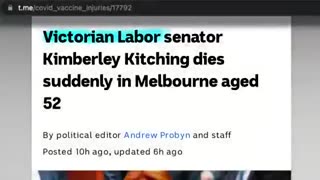 Australian Senator - Kimberley Kitching "I feel so lucky to be fully vaccinated" Killed by VAXX