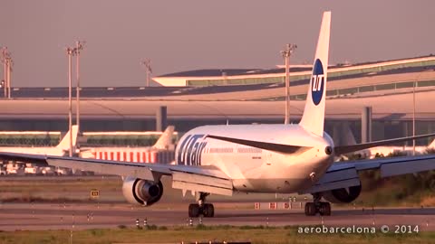 UTair Aviation 767-300 NEAR MISS GO AROUND at Barcelona-El Prat