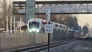 Two Northbound Sounder's with new cab trailers (Kent, WA 3/8/2024 with newer camera)