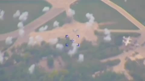 Video of cluster munitions hitting Ukrainian army facilities.