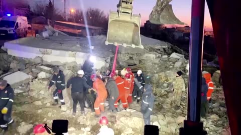 Watch rescue of cow 'Bircan' from quake rubble