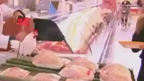 A supermarket chicken parody