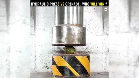 Hydraulic Press Vs Grenade 💣 Who Will Win? | Follow My Channel | RumbleRiot