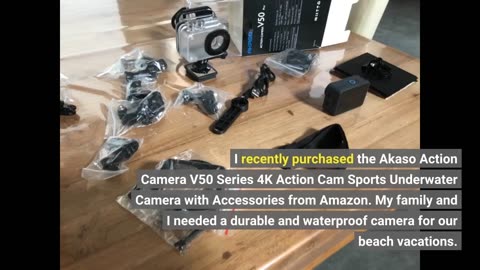 AKASO Action cam 4K/60fps /Action Kamera 20MP WiFi mit Touchscreen EIS 40M unterwasserkamera V50