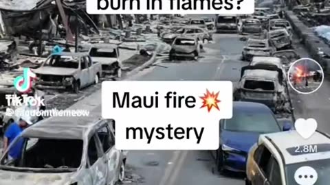Very interesting to watch considering what we saw with the Blue Car in Lahaina not burnt or the Blue Umbrellas.