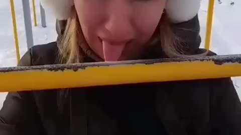 Licking metal