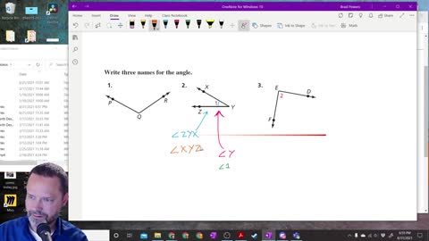 Geometry Section 1-5 - Naming Angles Example