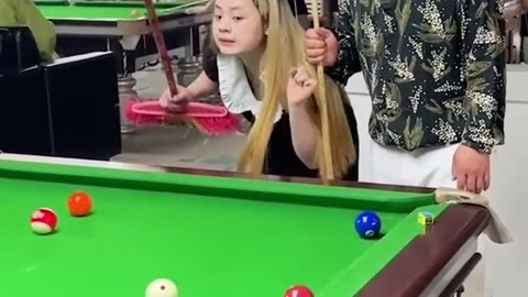 Funny Billiards playing