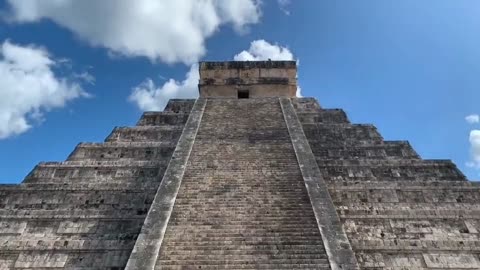 stepped pyramid is an architectural structure that uses flat platforms