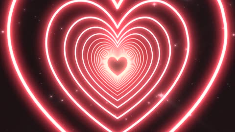 438. Heart Tunnel❤️Red Heart Background Animated Background Video Loop 4 Hours