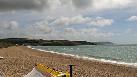 Water sports equipment. Weymouth. Windy day