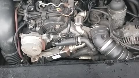 How it sounds the diesel BMW M57 engine without intake manifold?