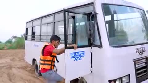 Driving Our Bus Underwater| बस को पानी में कभी मत डुबाना