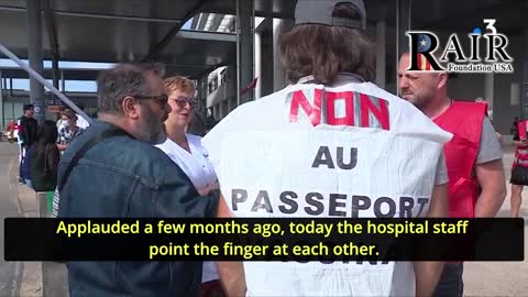 France: Hospital Staff Protests Compulsory Vaccination of Health Care Workers