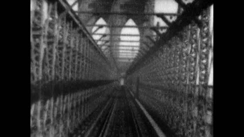 New Brooklyn To New York Via Brooklyn Bridge (1899 Original Black & White Film)
