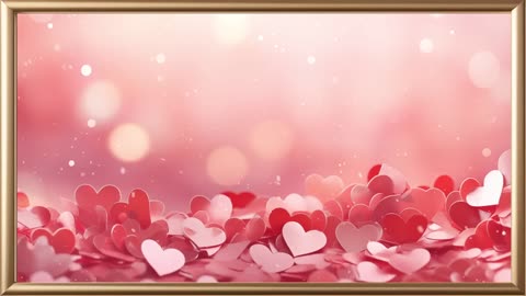 360. Framed TV Art - Valentines Confetti with Animation Frame TV Art Valentine Screensaver