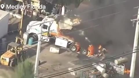 More footage of the “random” Medley, Florida industrial building explosion.