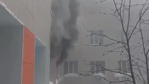 Hospital No.18 in Kazan Russia is Burning