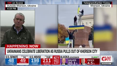 Russian forces leave Kherson, as Ukrainians rejoice in their